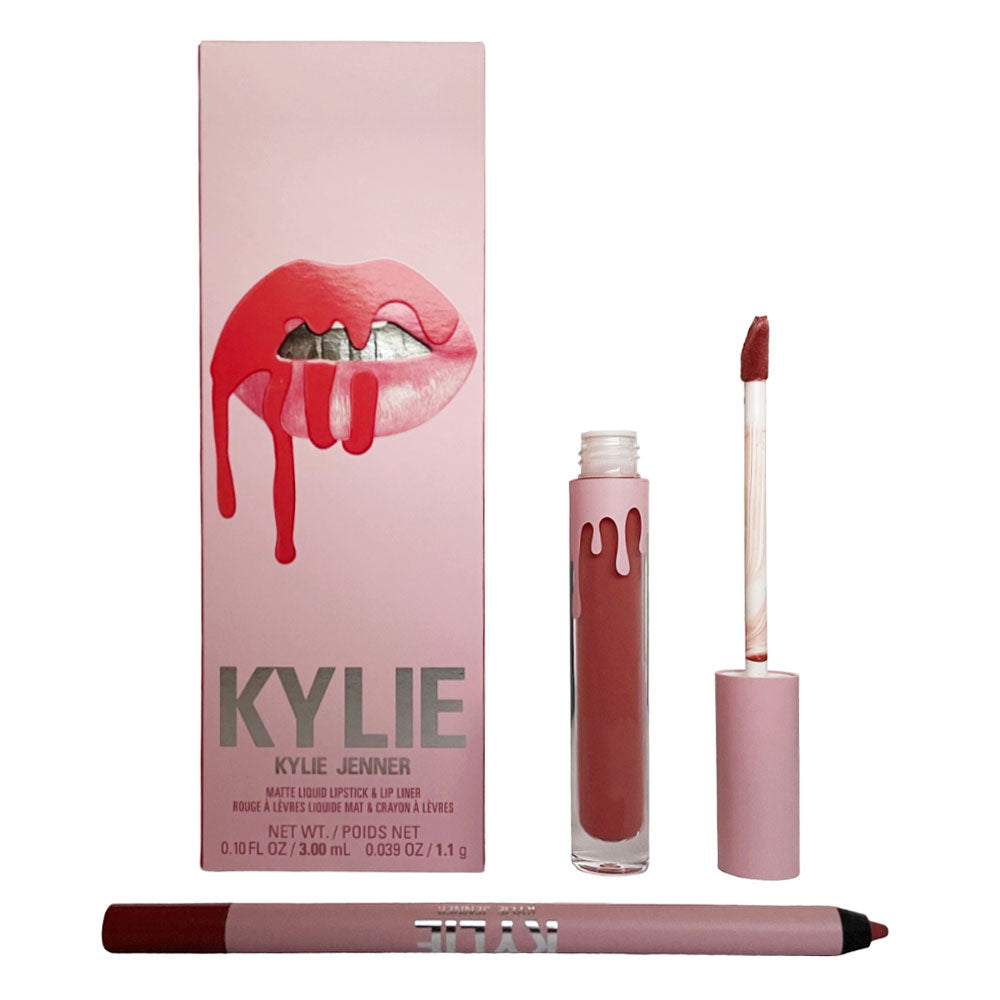 Kylie Jenner Matte Liquid Lipstick 3ml & Lip Liner 1.1g Set #704 Sweater Weather