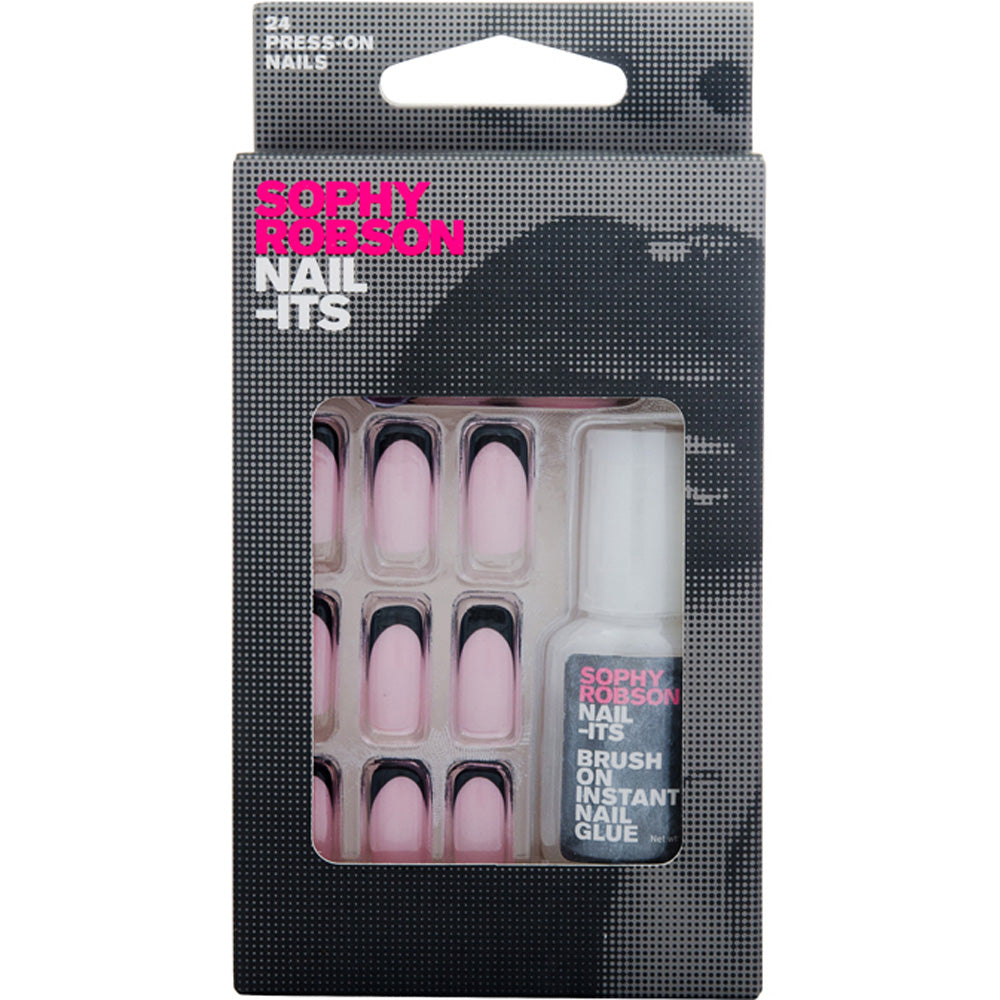 Sophy Robson False Nails + Glue SRN007 Pink Black